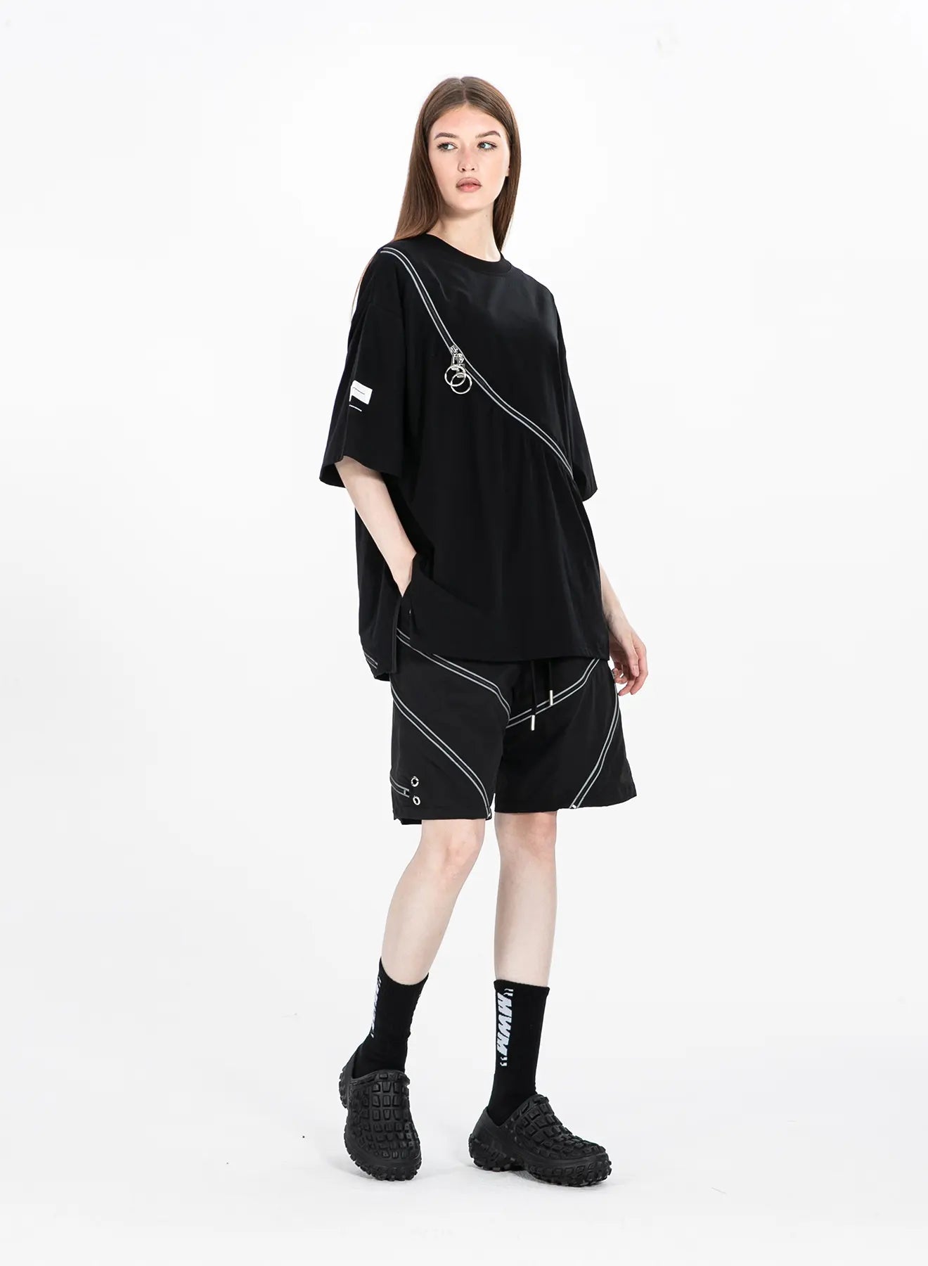 CAMISETA "ZIP" - NEGRO - BLACK CAPSULE MOD WAVE MOVEMENT | MW092020376