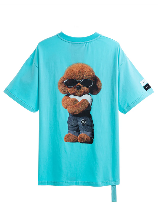 CAMISETA GLASSES "TEDDY" - TURQUESA - TEDDY CAPSULE MOD WAVE MOVEMENT | MW092020455