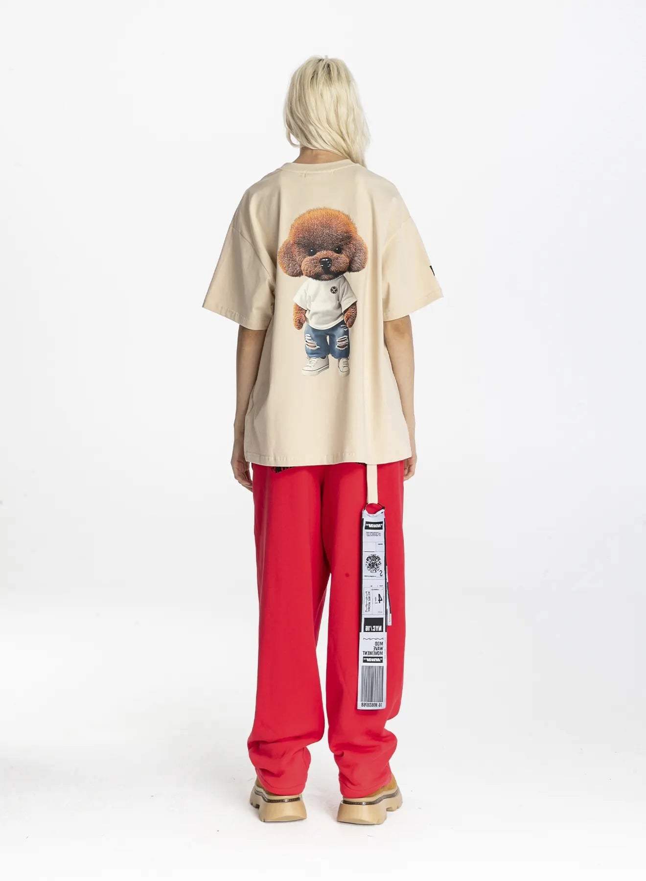 CAMISETA JEANS "TEDDY" - BEIGE - TEDDY CAPSULE MOD WAVE MOVEMENT | MW092020456