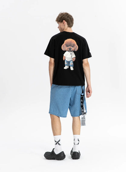 CAMISETA JEANS "TEDDY" - NEGRO - TEDDY CAPSULE MOD WAVE MOVEMENT | MW092020456