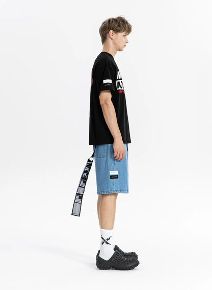 CAMISETA JEANS "TEDDY" - NEGRO - TEDDY CAPSULE MOD WAVE MOVEMENT | MW092020456