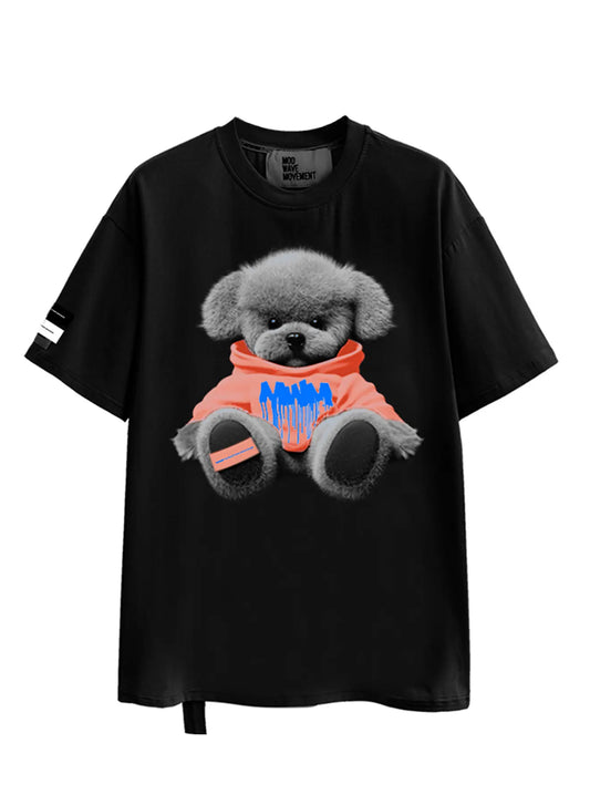 CAMISETA SITTING "TEDDY" - NEGRO - TEDDY CAPSULE MOD WAVE MOVEMENT | MW092020460