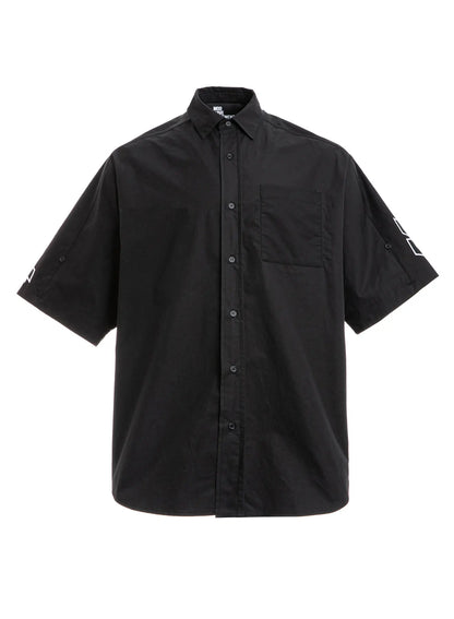 CAMISA DE MANGA CORTA OVERSIZE "LOGO" - BLANCO - BLACK CAPSULE MOD WAVE MOVEMENT | MW092080427