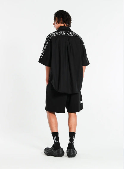 CAMISA DE MANGA CORTA OVERSIZE "LOGO" - BLANCO - BLACK CAPSULE MOD WAVE MOVEMENT | MW092080427