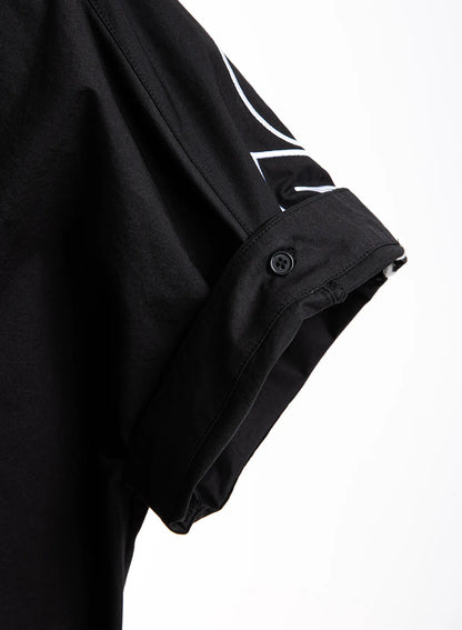 CAMISA DE MANGA CORTA OVERSIZE "LOGO" - BLANCO - BLACK CAPSULE MOD WAVE MOVEMENT | MW092080427