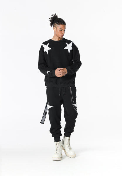 PANTALÓN CHANDAL "STARS" - BLACK - WINGS CAPSULE MOD WAVE MOVEMENT | MW093050845