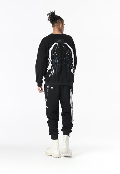 PANTALÓN CHANDAL "STARS" - BLACK - WINGS CAPSULE MOD WAVE MOVEMENT | MW093050845