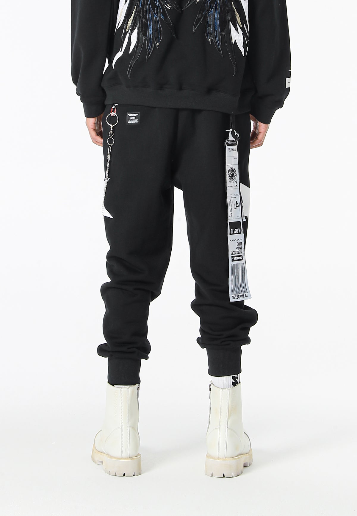 PANTALÓN CHANDAL "STARS" - BLACK - WINGS CAPSULE MOD WAVE MOVEMENT | MW093050845