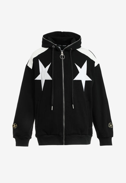 SUDADERA CREMALLERA "STARS" - BLACK - WINGS CAPSULE MOD WAVE MOVEMENT | MW093060844