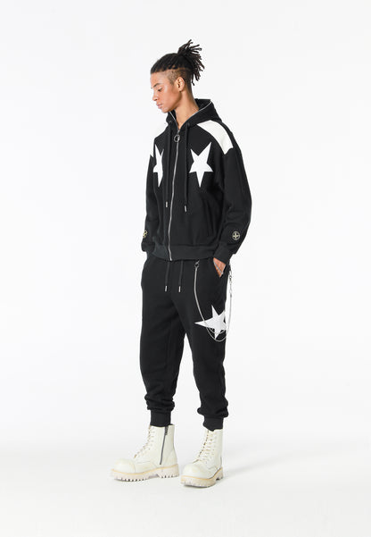 SUDADERA CREMALLERA "STARS" - BLACK - WINGS CAPSULE MOD WAVE MOVEMENT | MW093060844