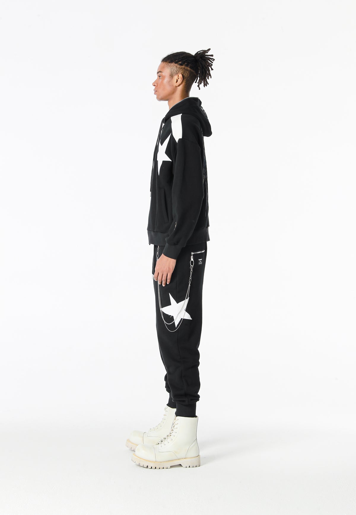 SUDADERA CREMALLERA "STARS" - BLACK - WINGS CAPSULE MOD WAVE MOVEMENT | MW093060844