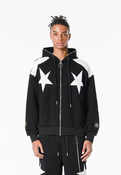 SUDADERA CREMALLERA "STARS" - BLACK - WINGS CAPSULE MOD WAVE MOVEMENT | MW093060844