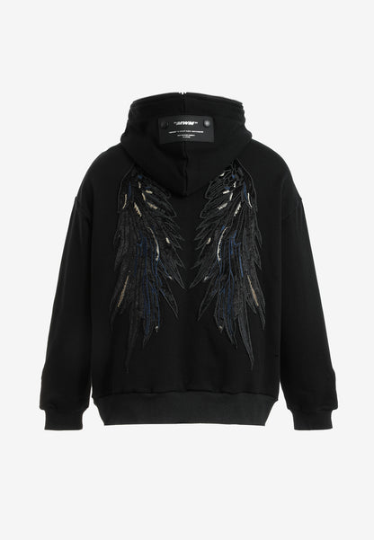 SUDADERA CREMALLERA "STARS" - BLACK - WINGS CAPSULE MOD WAVE MOVEMENT | MW093060844