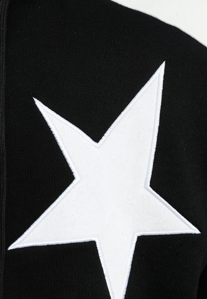 SUDADERA CREMALLERA "STARS" - BLACK - WINGS CAPSULE MOD WAVE MOVEMENT | MW093060844