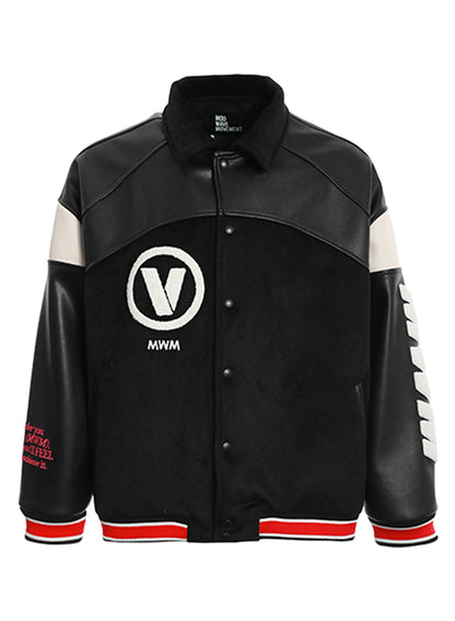 CHAQUETA UNIVERSITARIA "VANGUARD'S DOG" - NEGRO - VANGUARD'S DOG CAPSULE MOD WAVE MOVEMENT | MW094070093