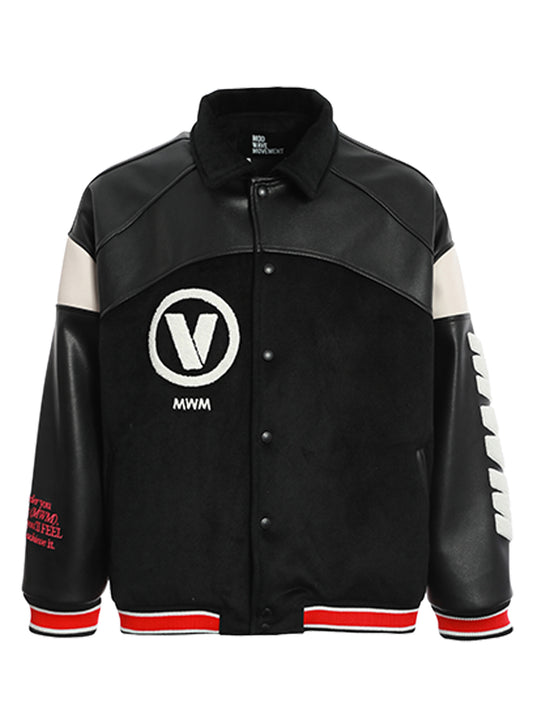 CHAQUETA UNIVERSITARIA "VANGUARD'S DOG" - NEGRO - VANGUARD'S DOG CAPSULE MOD WAVE MOVEMENT | MW094070093