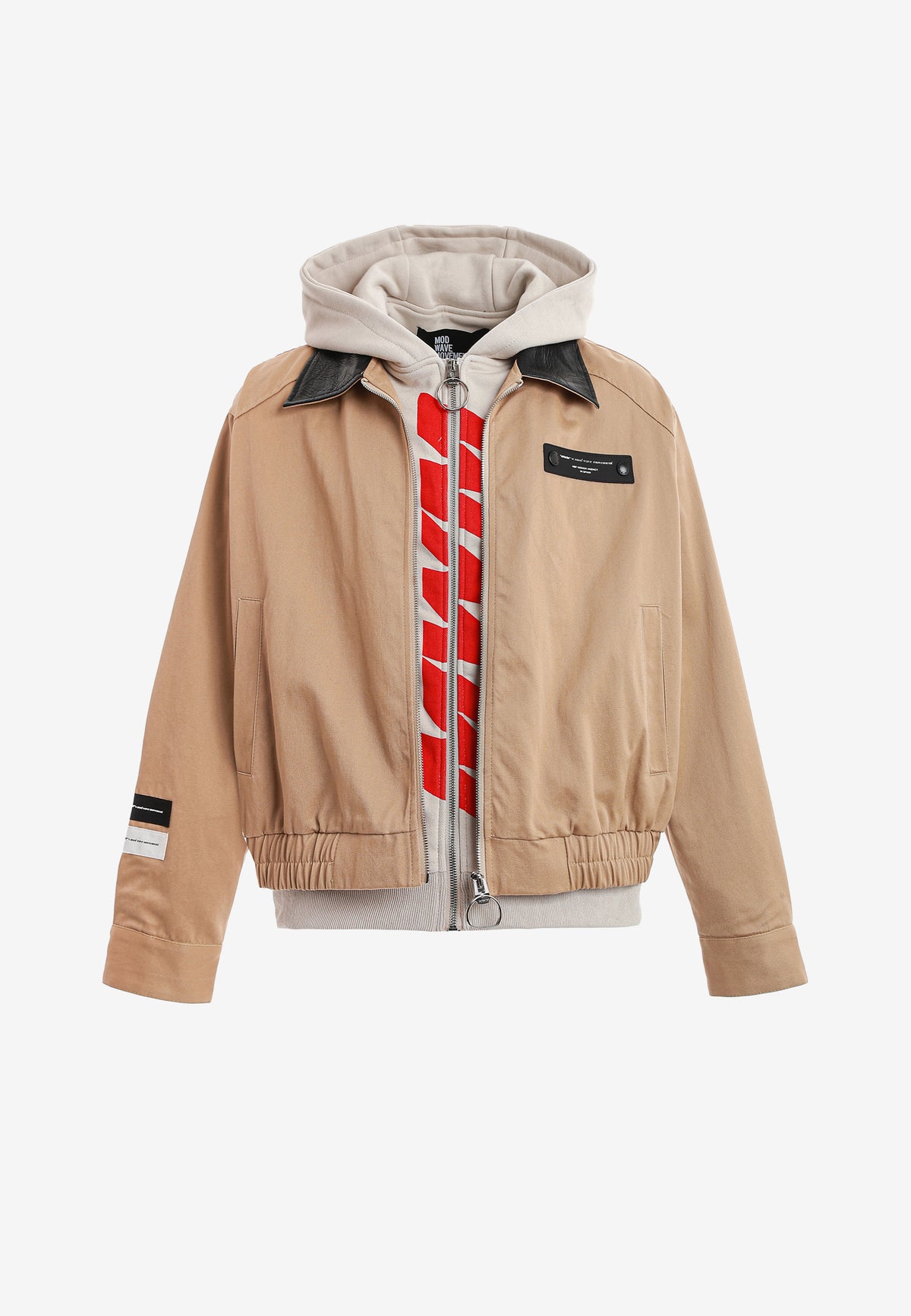 CHAQUETA CON EFECTO SUDADERA - BEIGE - BLACK CAPSULE MOD WAVE MOVEMENT | MW094070719