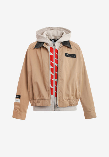 CHAQUETA CON EFECTO SUDADERA - BEIGE - BLACK CAPSULE MOD WAVE MOVEMENT | MW094070719