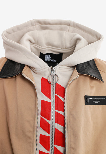 CHAQUETA CON EFECTO SUDADERA - BEIGE - BLACK CAPSULE MOD WAVE MOVEMENT | MW094070719