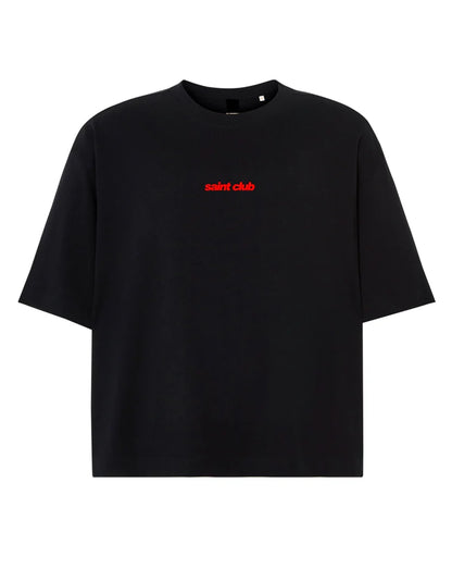CAMISETA CROP "PATCH" - NEGRO - SAINT DEPT