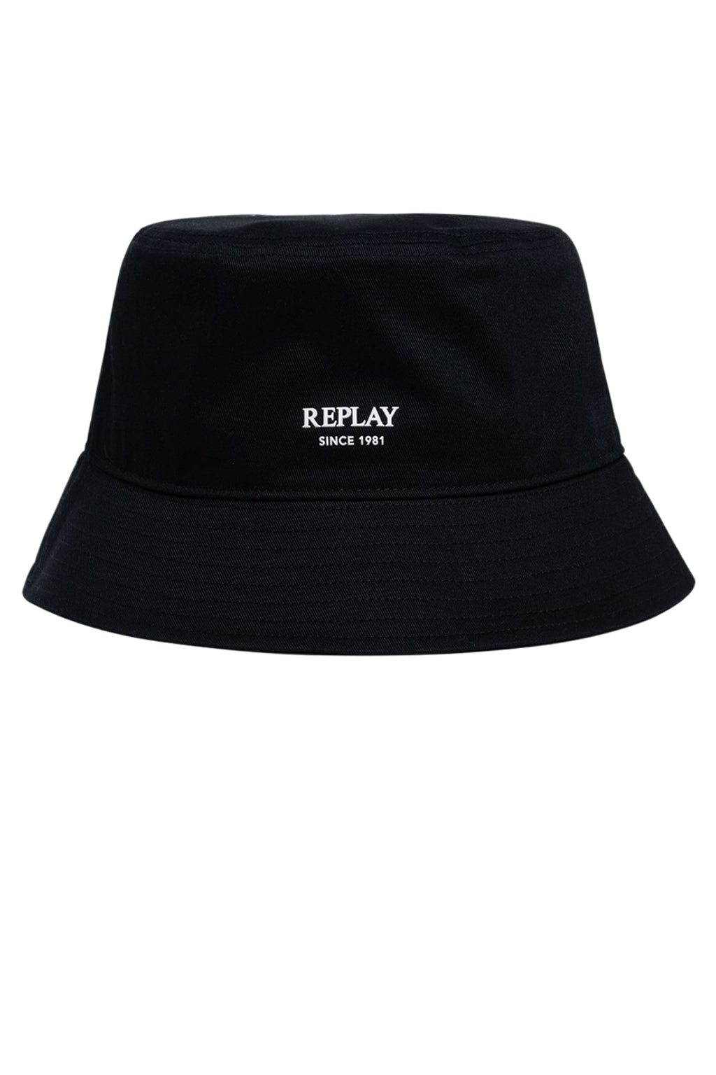 SOMBRERO "BUCKET" PESCADOR DE SARGA CON LOGO - NEGRO - REPLAY | AX4340.001.A0113-0098