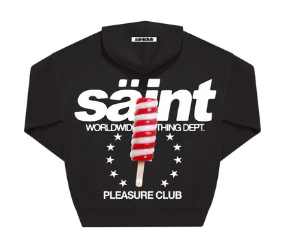 SUDADERA CON CAPUCHA "TWISTER" - NEGRO - SAINT DEPT