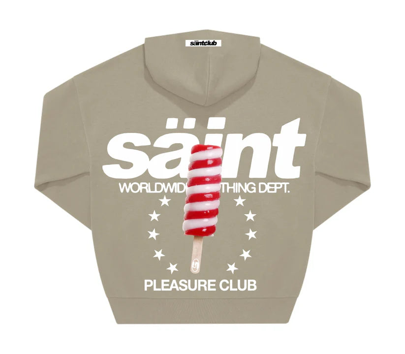 SUDADERA CON CAPUCHA "TWISTER" - BEIGE - SAINT DEPT