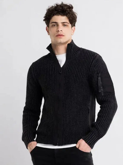 JERSEY DE ALGODÓN CON CREMALLERA - NEGRO - REPLAY | UK8007.000.G22454G