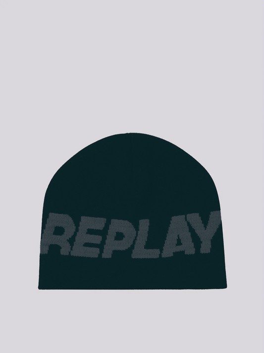 GORRO CON LOGO DE JACQUARD - NEGRO - REPLAY | AM4397.000.A7003