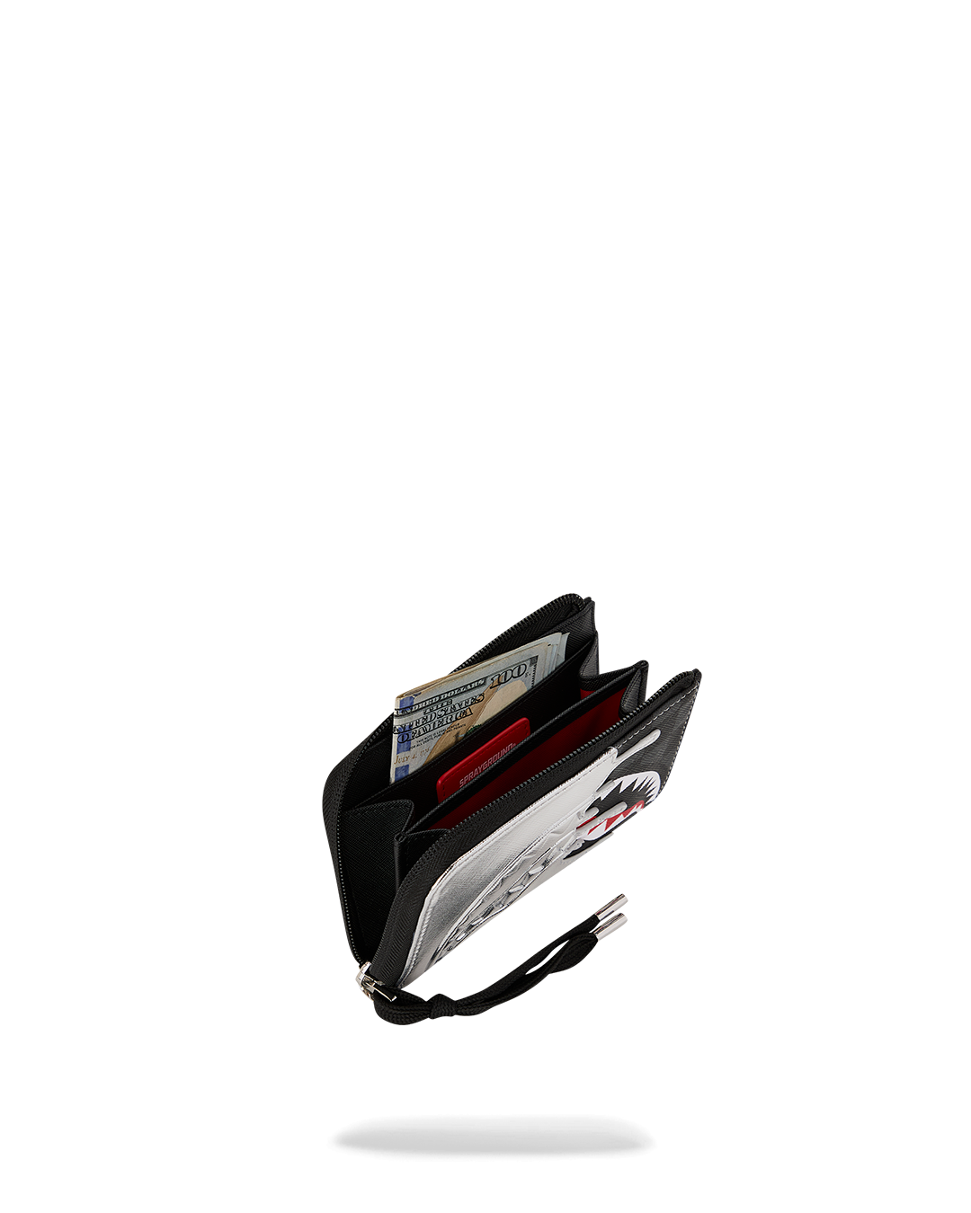 BILLETERA SILVER SIDE DRIP WALLET - NEGRO/GRIS - SPRAYGROUND | 910W8931NSZ