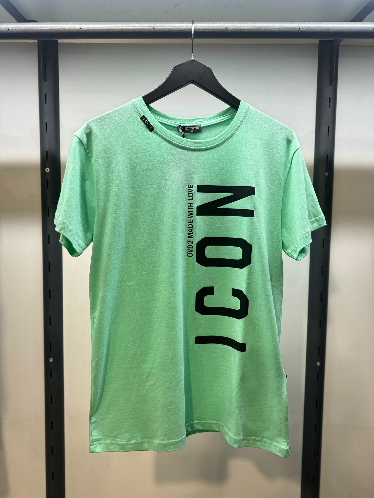 CAMISETA AJUSTADA "ICON" - VERDE MENTA - OVDS