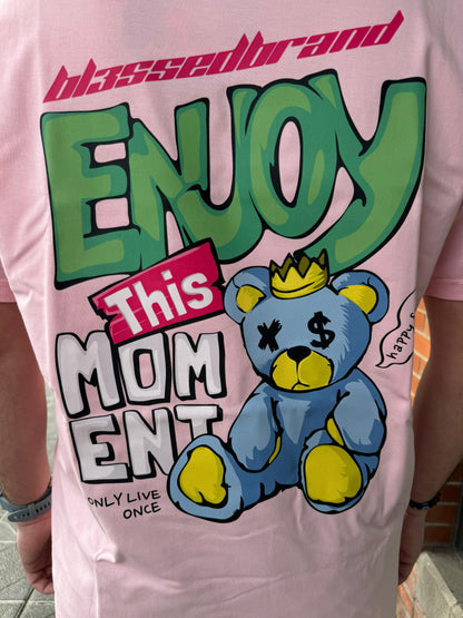 CAMISETA "ENJOY" - ROSA - BLESSED BRAND