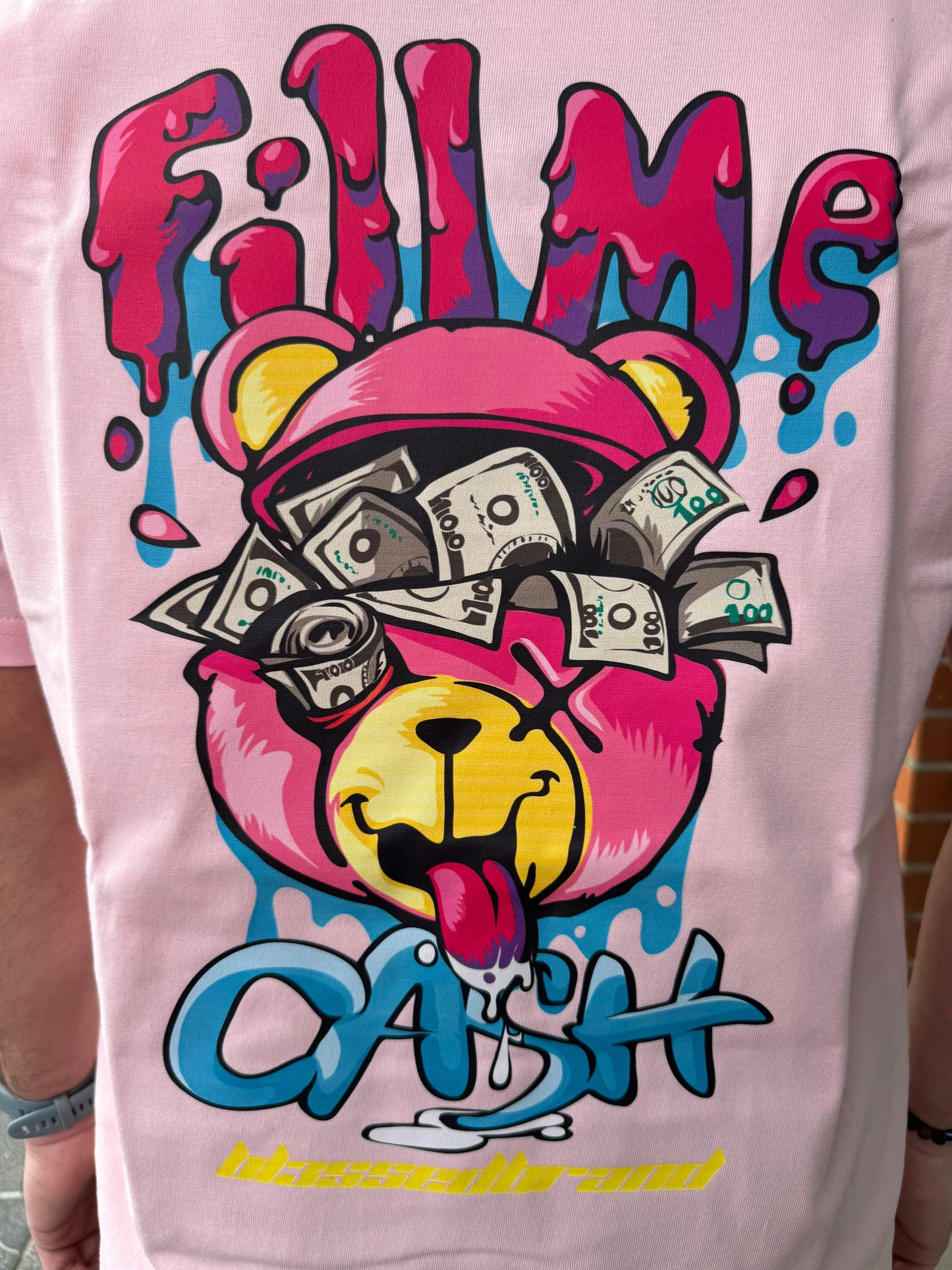 CAMISETA "FILL ME CASH" - ROSA - BLESSED BRAND