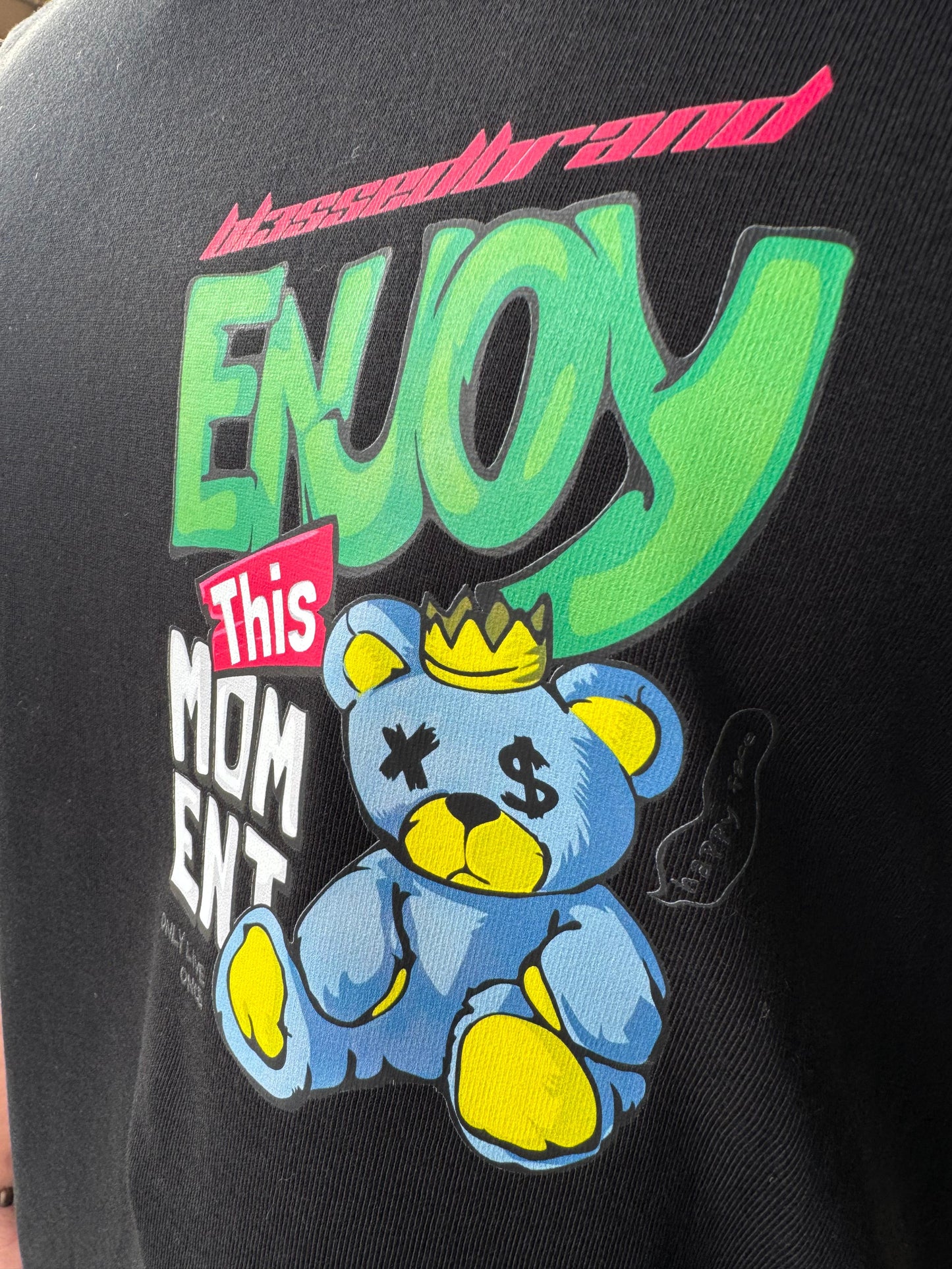 CAMISETA "ENJOY" - NEGRO - BLESSED BRAND