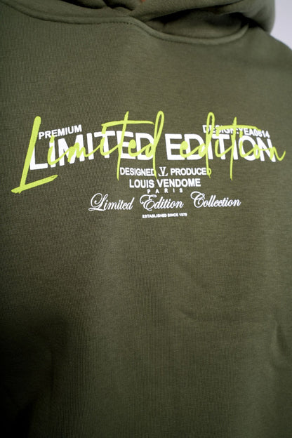 SUDADERA CON CAPUCHA "FASHION BEAR" - VERDE/VERDE - LOUIS VENDOME PARIS | LV L05
