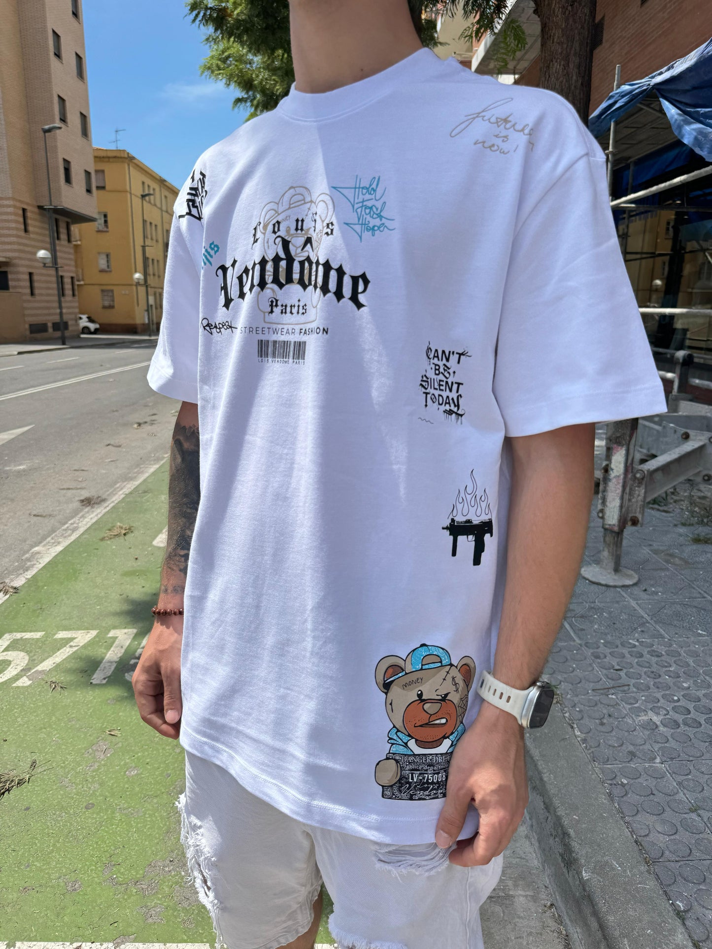 CAMISETA "DANGER DREAM" - BLANCO - LOUIS VENDOME PARIS | LV L80