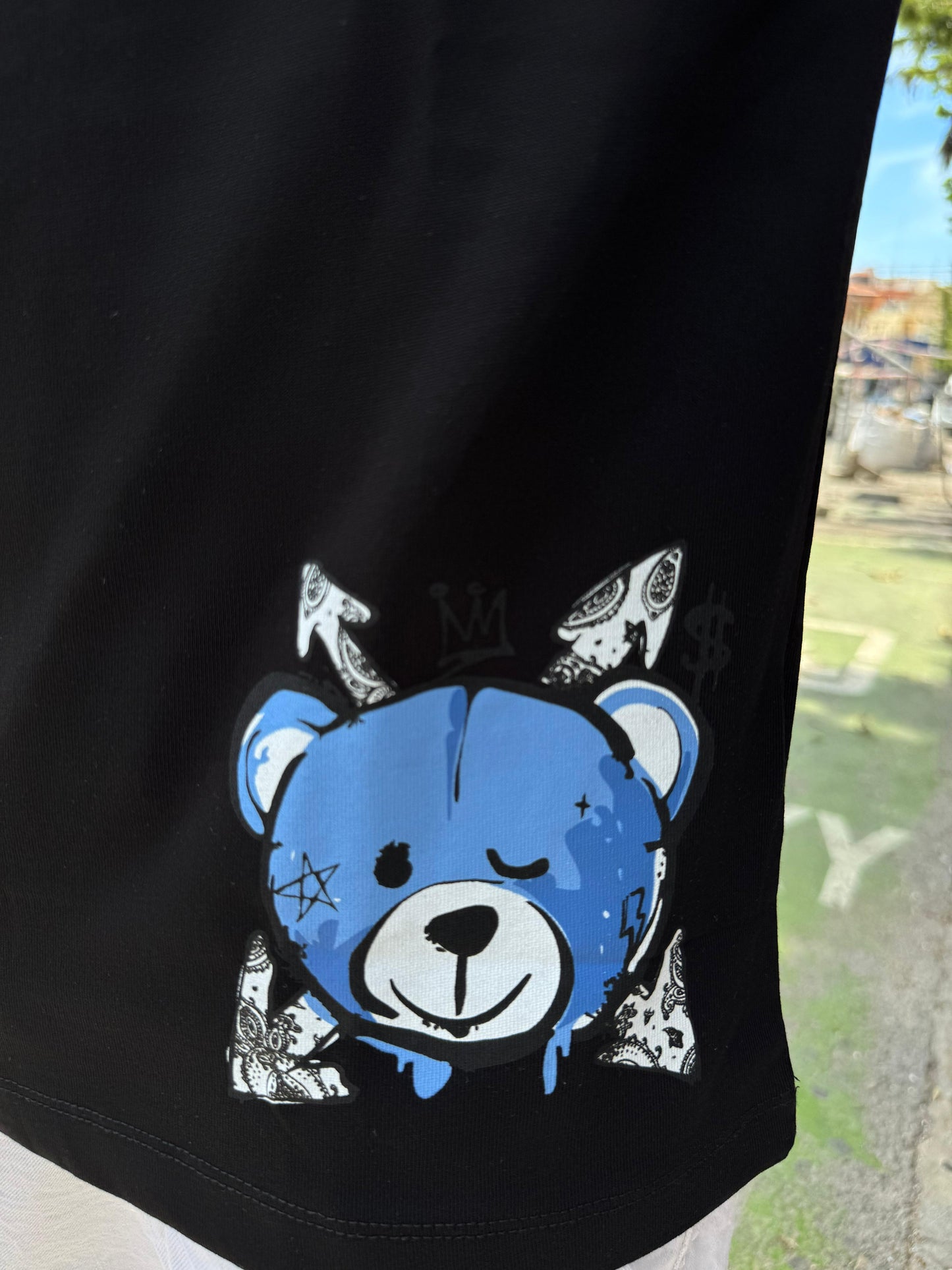 CAMISETA "FASHION BEAR" - NEGRO/AZUL - LOUIS VENDOME PARIS | LV L54