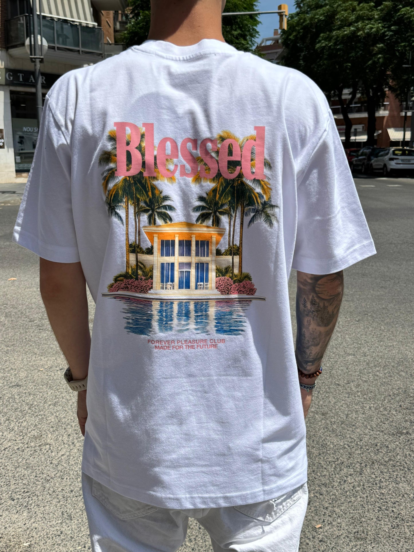CAMISETA "PALMERA" - BLANCO - BLESSED BRAND