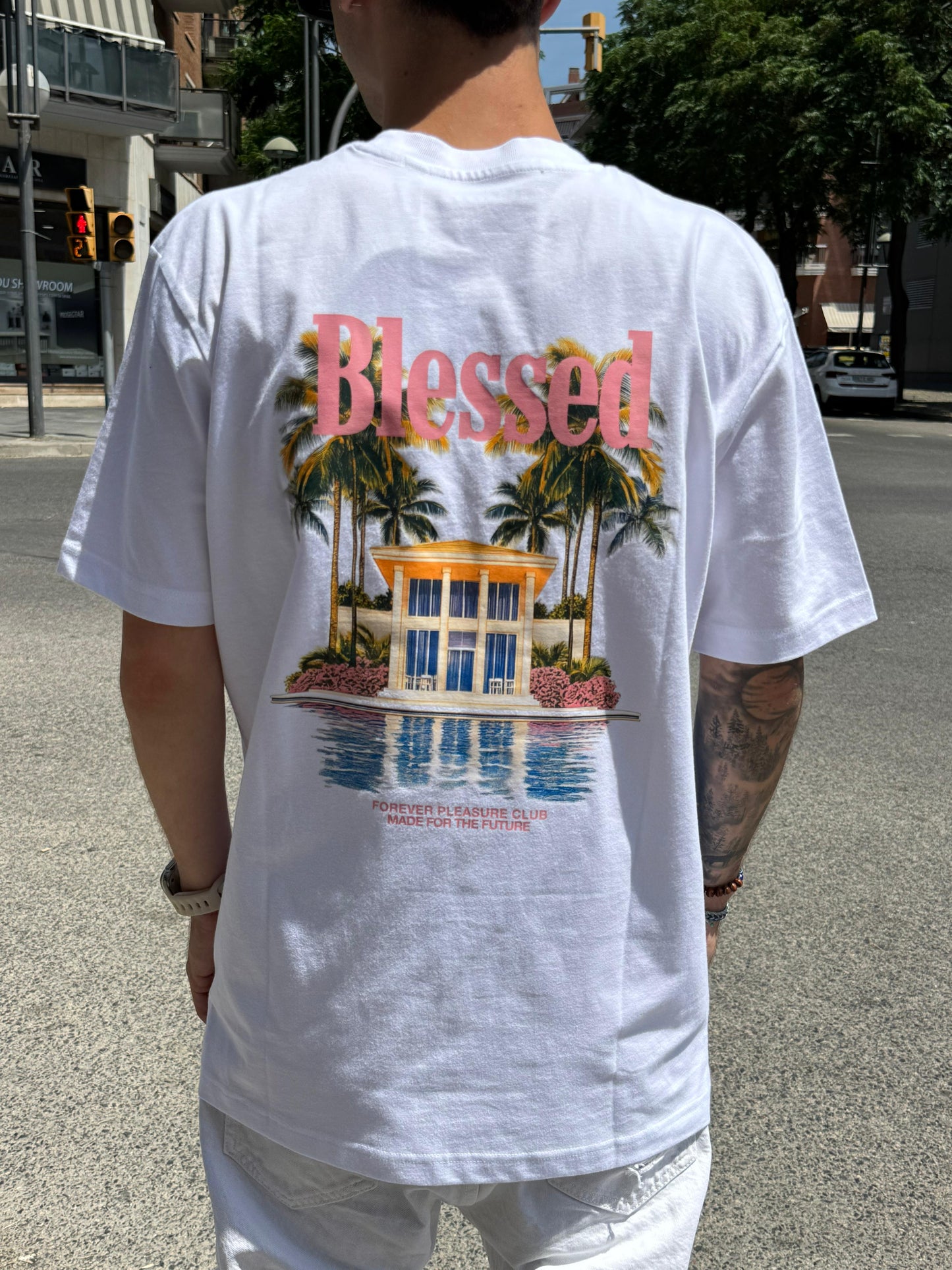 CAMISETA "PALMERA" - BLANCO - BLESSED BRAND