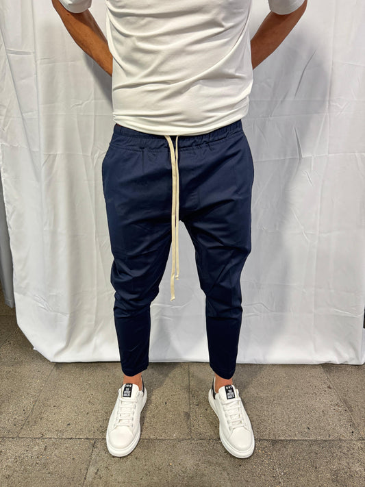 TAGLI COTTON PANT - AZUL MARINO - AM COUTURE