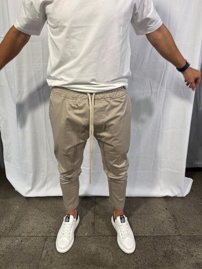 TAGLI COTTON PANT - BEIGE - AM COUTURE