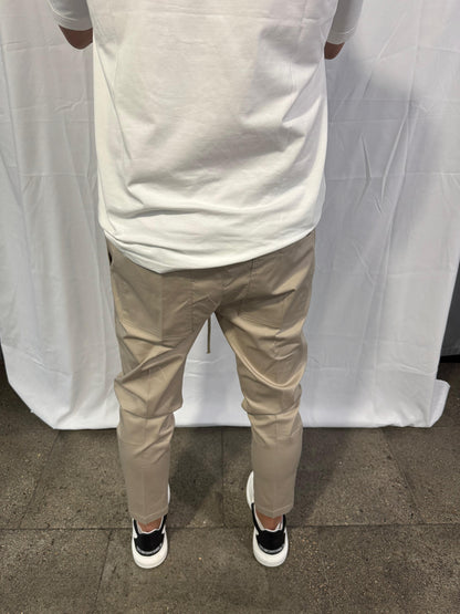 TAGLI COTTON PANT - BEIGE - AM COUTURE