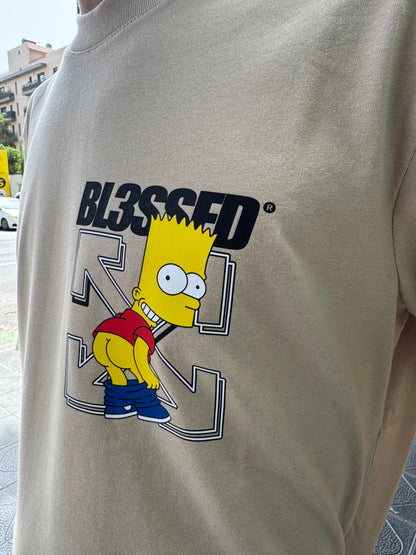 CAMISETA "ASS BART" - BEIGE - BLESSED BRAND