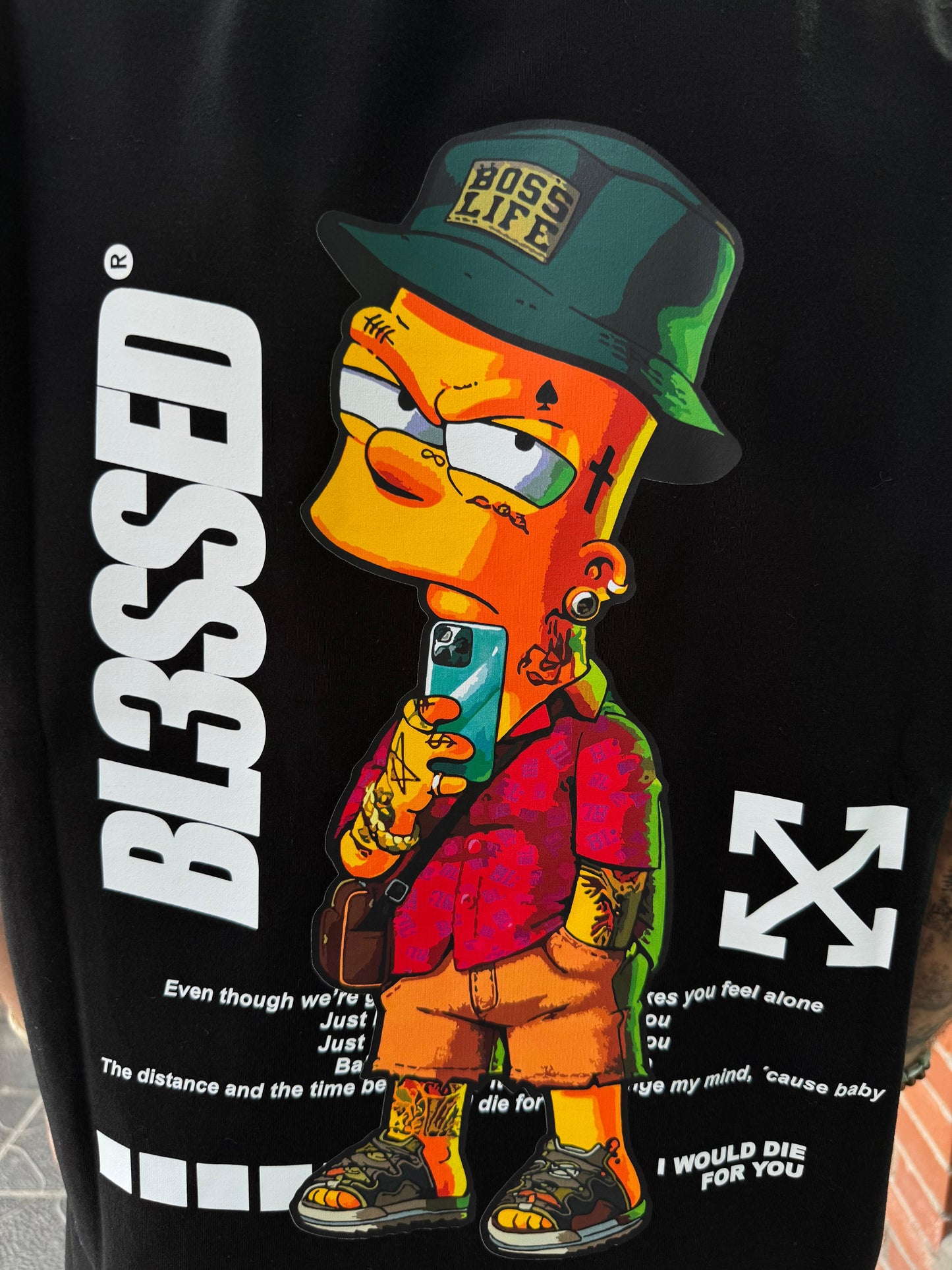 CAMISETA "INFLUENCER BART" - NEGRO - BLESSED BRAND