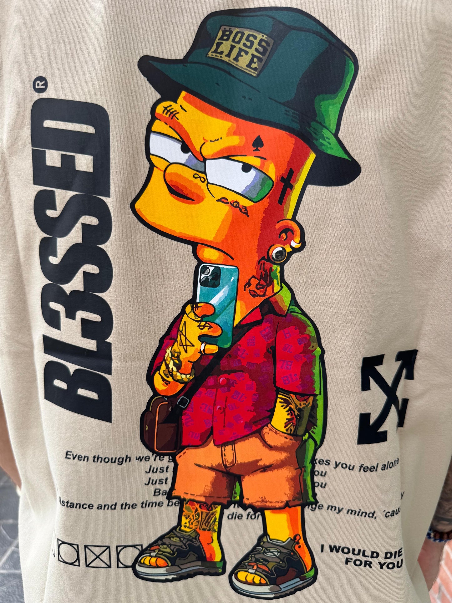 CAMISETA "INFLUENCER BART" - BEIGE - BLESSED BRAND