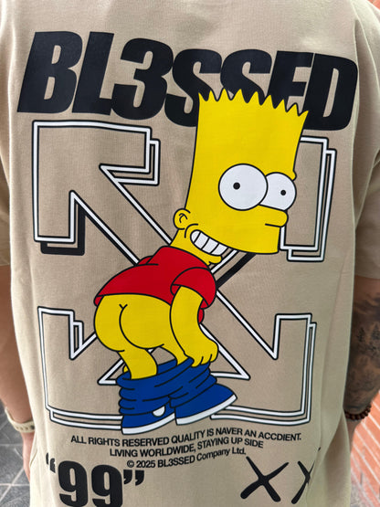 CAMISETA "ASS BART" - BEIGE - BLESSED BRAND