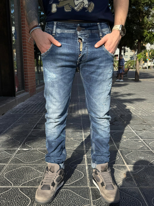 PANTALÓN VAQUERO AJUSTADO SKINNY "EKIM" - AZUL - THE UNTOUCHABLES | THE-2247