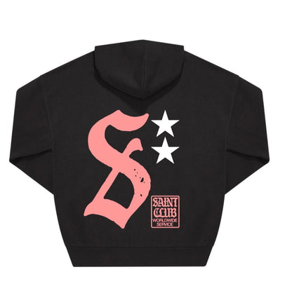 SUDADERA CON CAPUCHA "GOTHIC" - NEGRO - SAINT DEPT