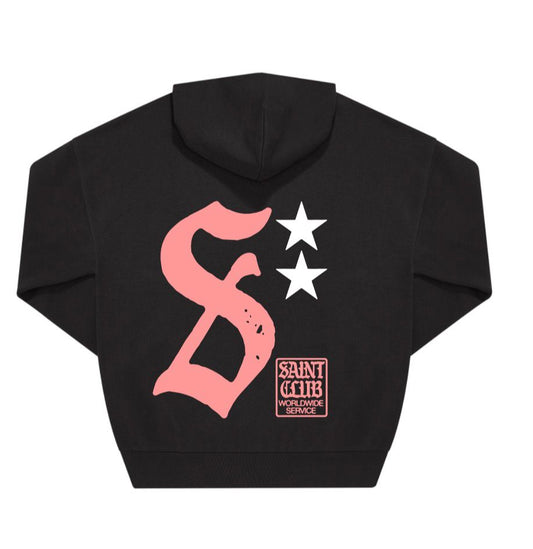 SUDADERA CON CAPUCHA "GOTHIC" - NEGRO - SAINT DEPT