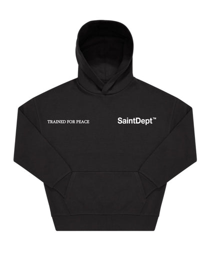 SUDADERA CON CAPUCHA "NOWAR" - NEGRO - SAINT DEPT